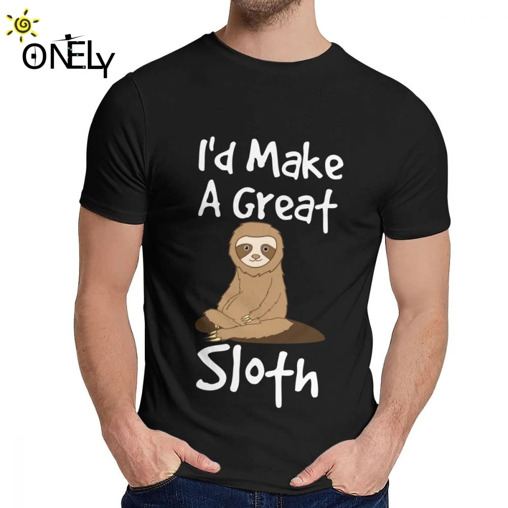 Мужская футболка Ленивец Забавный дизайн сделать хороший хлопок 2019 o-образный