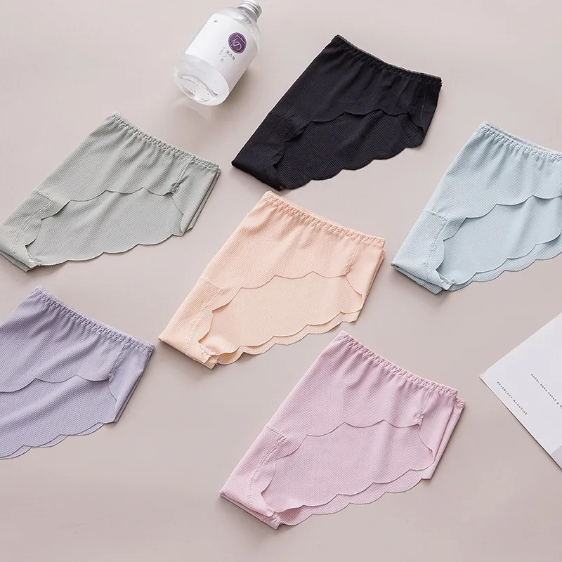 Ледяное шелковое бесшовное белье женское кружевное дышащее сексуальное нижнее