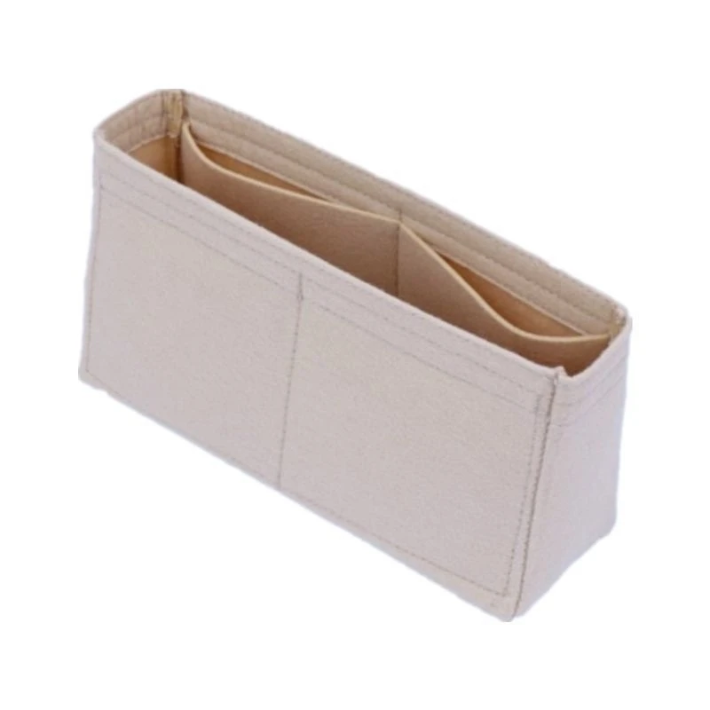 Bolso organizador de tela de fieltro con solapa para Croisette, bolsa de almacenamiento, bolso de viaje, bolso de cosm&eacute;ticos port&aacute;til-5