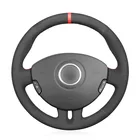 Чехол рулевого колеса из черной замши для Renault Clio 3 2005 2006 2007 2008 2009 2010 2011 2012