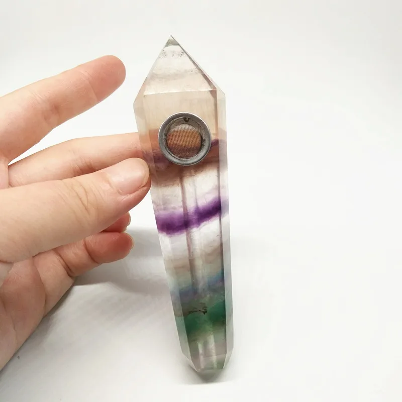 Оптовая продажа натуральный фиолетовый зеленый флюоритовая Хрустальная