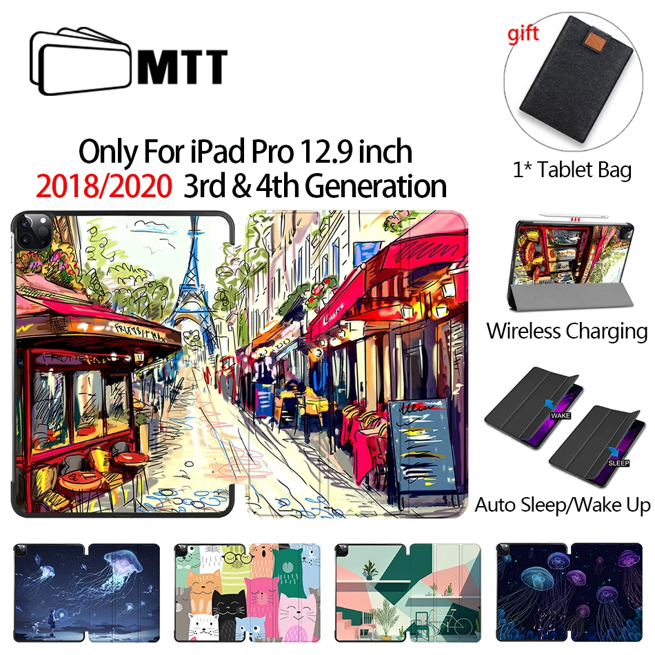 Чехол MTT для iPad Pro 12 9 дюйма 3 го 4 поколения 2018 2020 флип чехол из искусственной кожи с