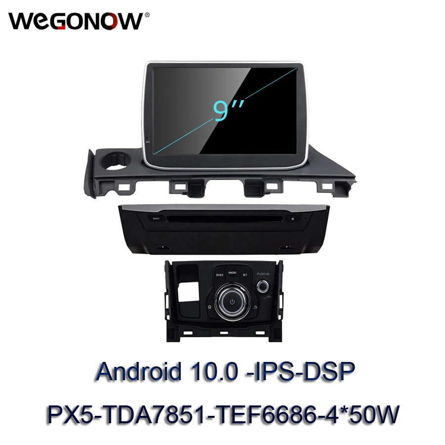 HD IPS DSP Android 10 0 8 Core 4G RAM 64GB ROM автомобильный DVD плеер стерео GPS карта радио WIFI Bluetooth для