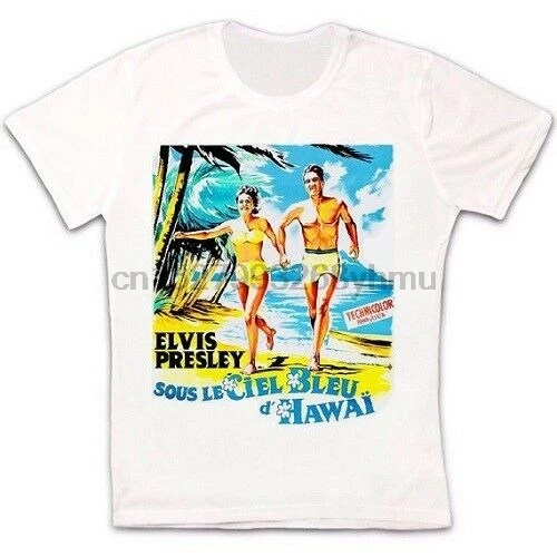 Элвис Голубые Гавайи а ля 60ые пленка Ретро Винтаж футболка унисекс 1902|Мужские