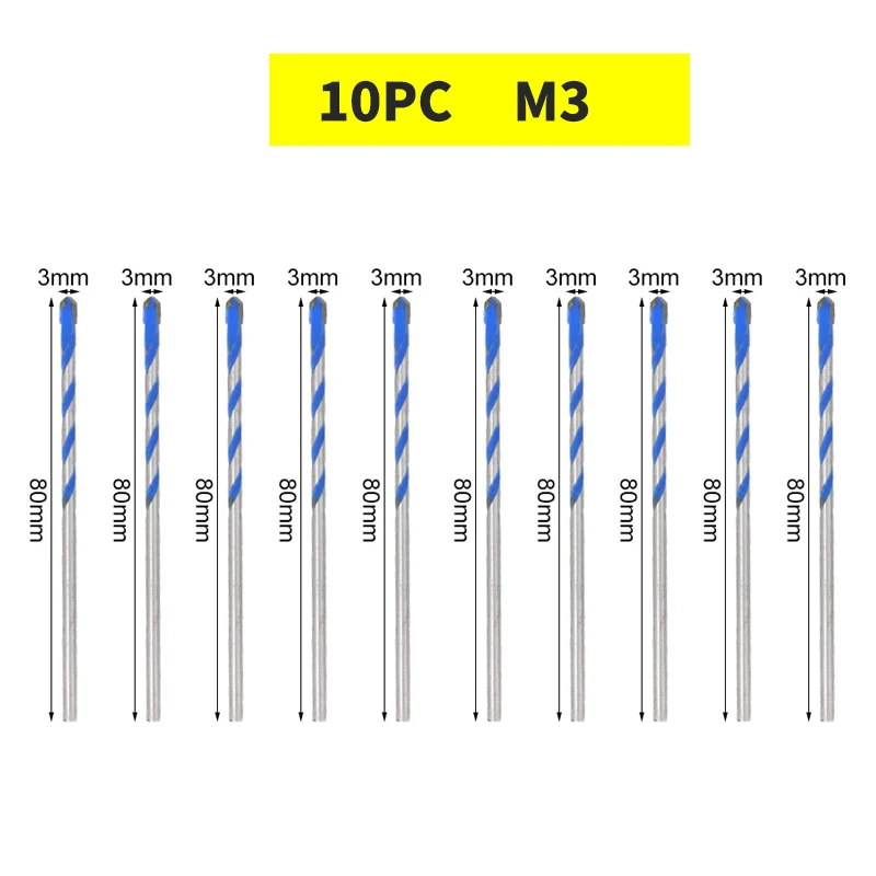 

REISMAN Треугольные сверла по стеклу 3 4 5 6 8 10 12 мм