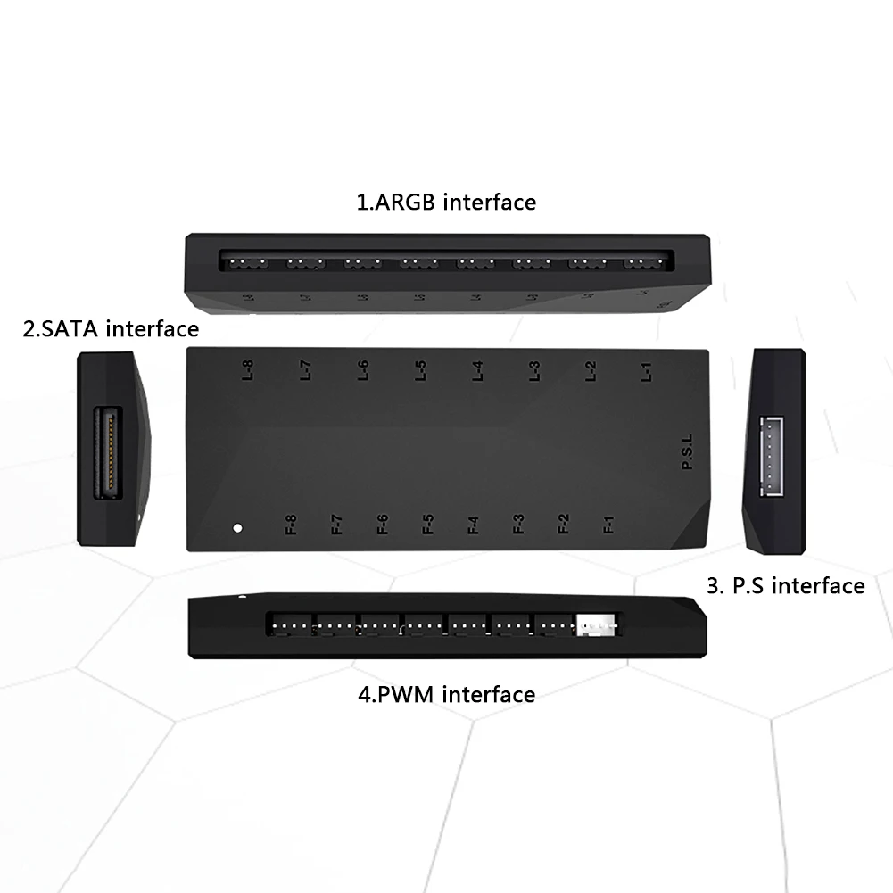 SATA сплиттер с питанием концентратор 5V 3 Pin ARGB PWM PC контроллер вентилятора для ID
