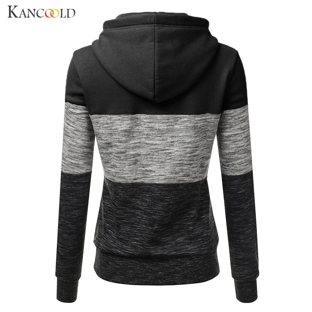 KANCOOLD свитшоты размера плюс 5XL лоскутный пуловер Топ Женская повседневная спортивная одежда с капюшоном осень зима женская блузка Sudaderas