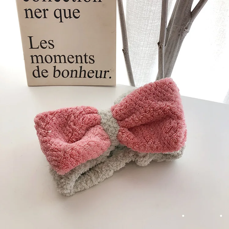 

Korean Fabric Cute Bow Retro Hair Band for Women Girls Beautiful Girl Ears Wild Headband Sweet Wild Child Women's Wash Face Band
