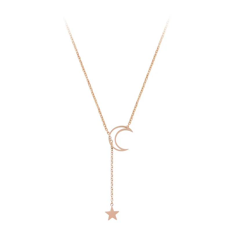 

Pendant Chain of Clavicle Rose Gold Female Metal SOLITAIRE Women Iron Alloy Cn(origin) Saimico Trendy