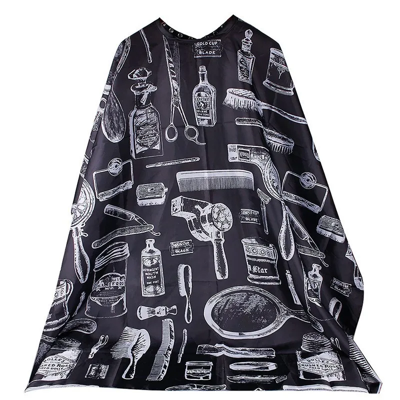 Новая Стрижка Парикмахерская Ткань с черепом фартук накидка из полиэстера для укладки волос