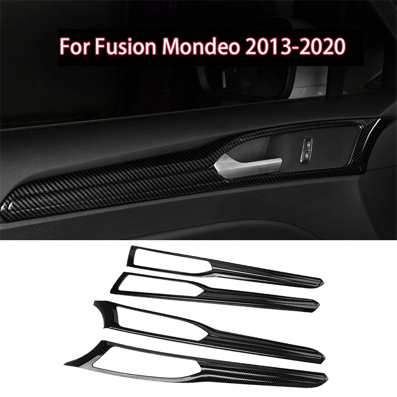 

Carbon Fiber Interior Door Handle Panel Strip Frame Cover Trim for Ford Fusion Mondeo 2013-2020 Decor Accessories