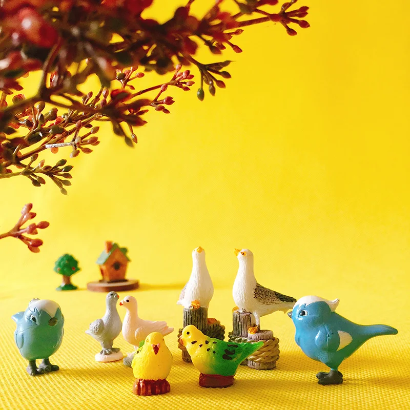 4 шт. морские птицы/Голубь/попугаи/миниатюры/милый/Сказочный Сад/гном/мох
