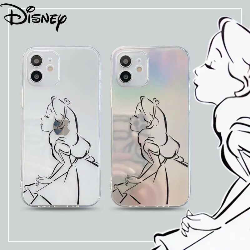 

Disney Cartoon Alice Sketch Lady Phone Case for iPhone 7/8P/SE/X/XR/XS/XSMAX/11pro/12promax/12mini/11promax/ girl phone cover