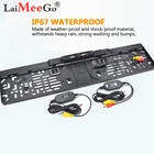 Беспроводная инфракрасная камера заднего вида с ночным видением, рамка для номерного знака ЕС, Автомобильная камера заднего вида, водонепроницаемая камера заднего вида для монитора, комплект