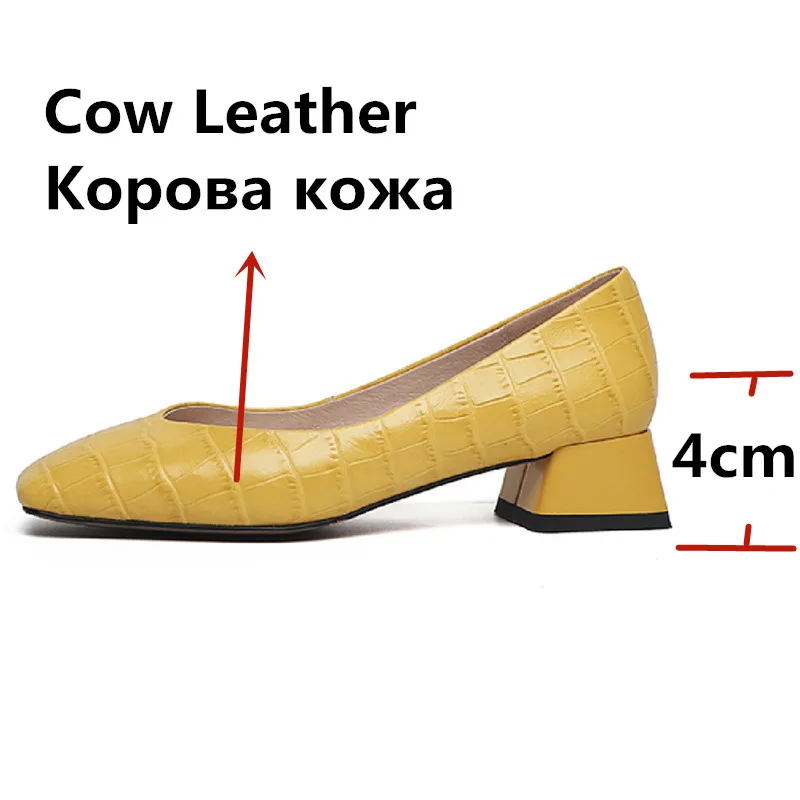 Женские туфли лодочки с квадратным носком FEDONAS белые однотонные из воловьей кожи