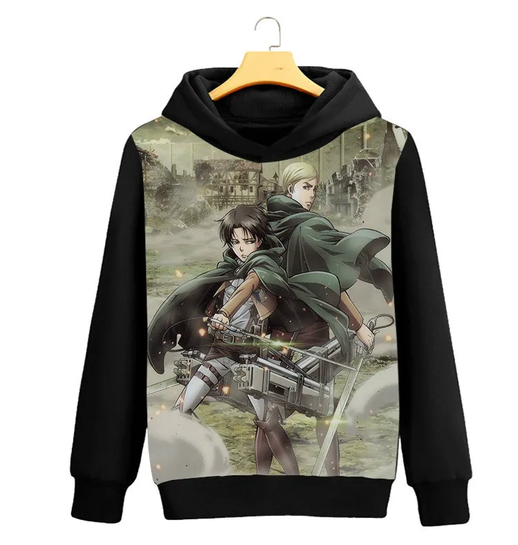 Аниме атака на толстовки куртка толстовка Shingeki no Kyojin Legion Eren Jaeger для взрослых