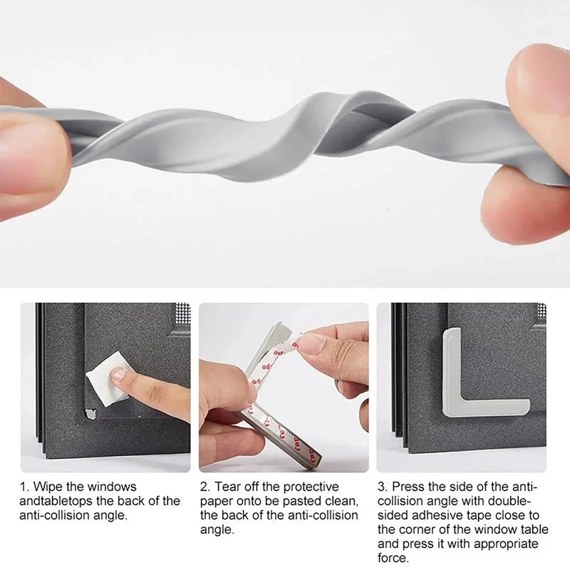

4pcs Silicone Safety Window Guard Corner Baby Child Anti-Collision Edge Protection Angle Aluminum Steel Door Window Accessories