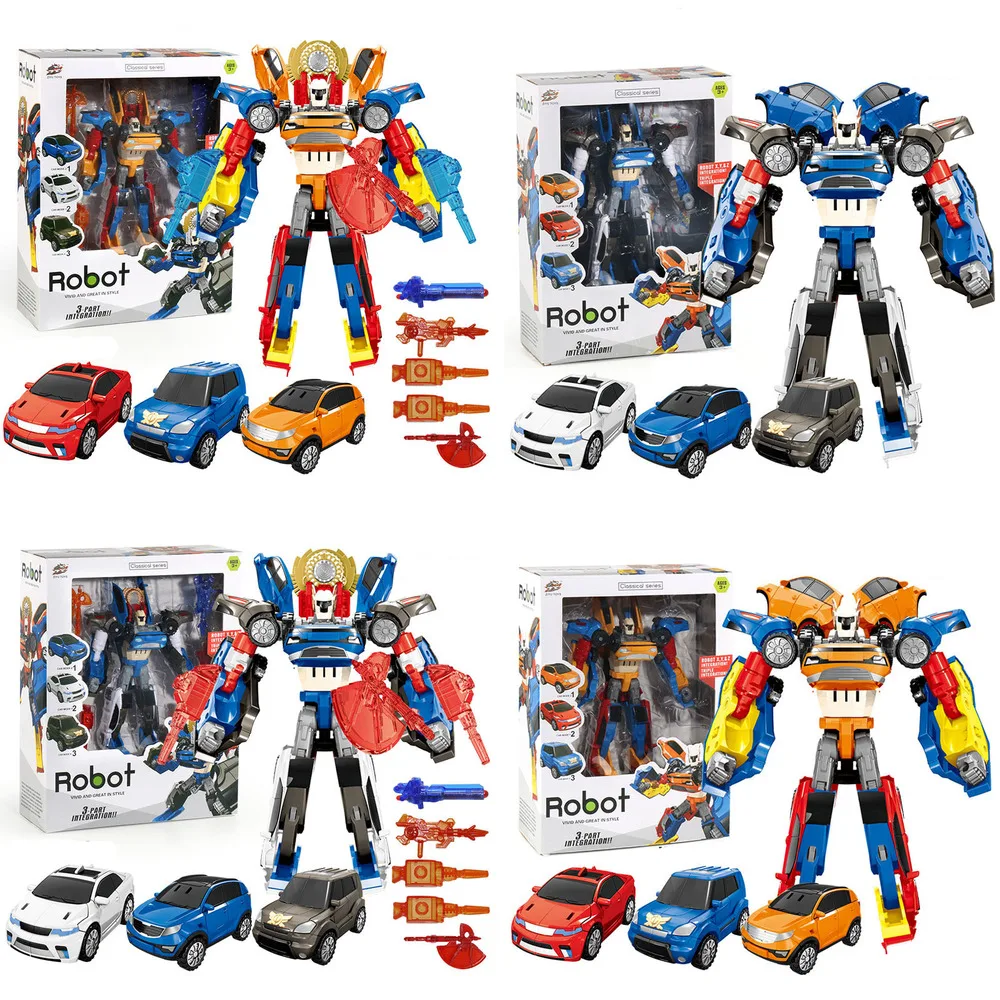 

Робот-трансформер 3 в 1, экшн-фигурка, игрушечная машинка, мультяшная анимационная модель, набор для мальчиков, подарки на день рождения