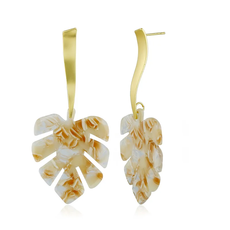 Индивидуальные модные серьги в виде кленового листа стиле Харадзюку С уксусной