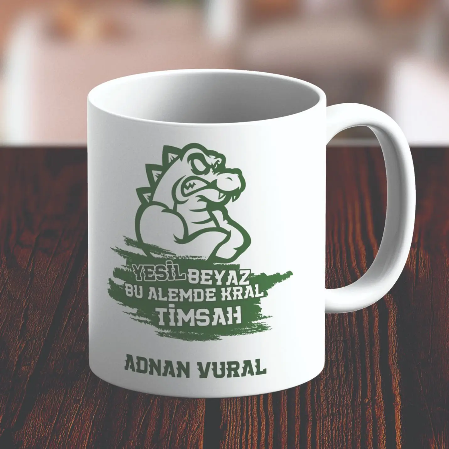 

Personalized Green White Love Mug Cup