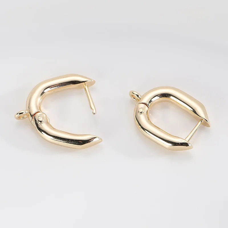

Ювелирные изделия 14K пакет цвет золотистый u-образный earpin медным покрытием Подлинные Золотые украшения Аксессуары