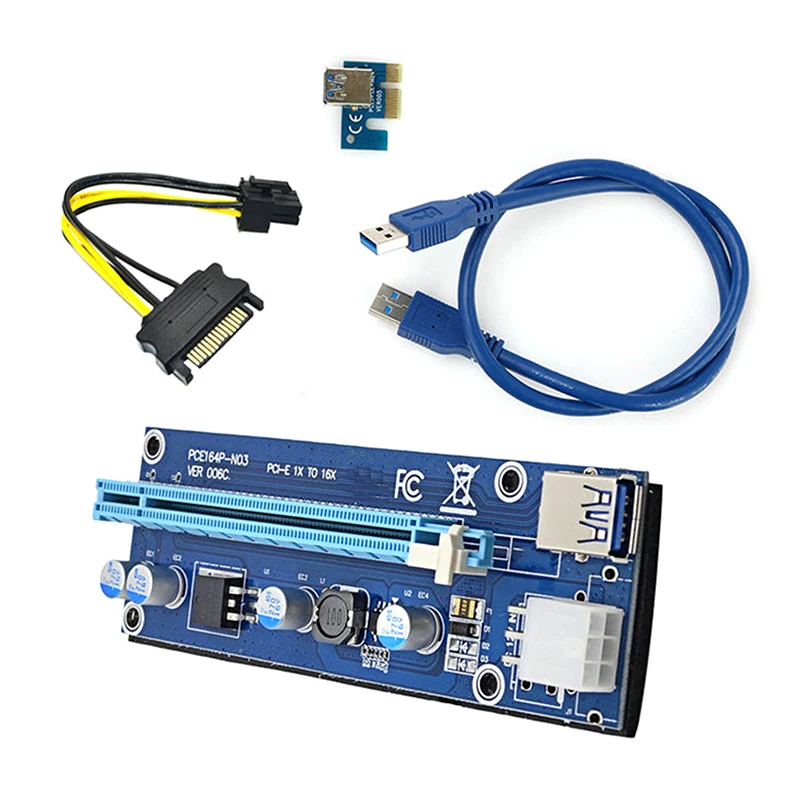 

Переходная карта 6pin PCI-E, 60 см, USB 3,0, кабель PCI, удлинитель, PCIe адаптер