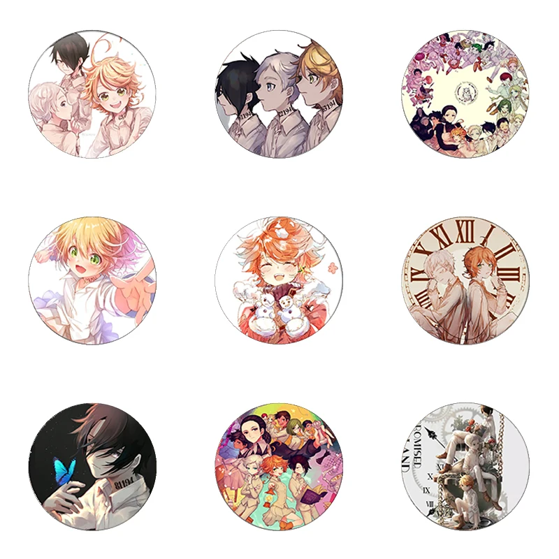 

Anime The Promised Neverland Emma Cosplay Badges Norman Brooch Pins Icon Ray Collection Breastpin for Bag Clothes