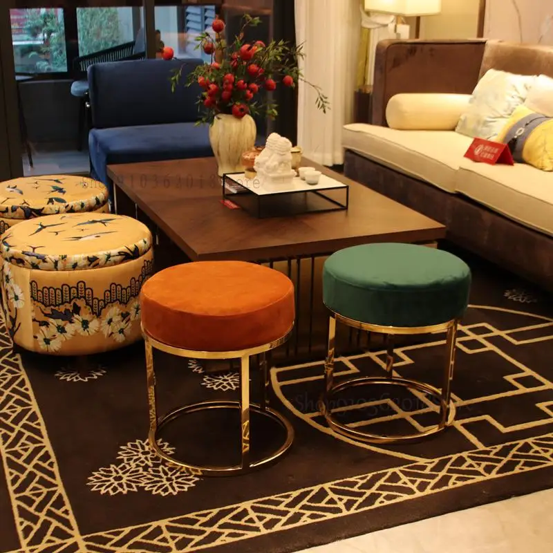 Светлый Роскошный Диван-табурет Жилой Комнаты Маленький Домашний Низкий Сетчатый Красный Ленивый Макияж Современный Минималистический Туалетный столик