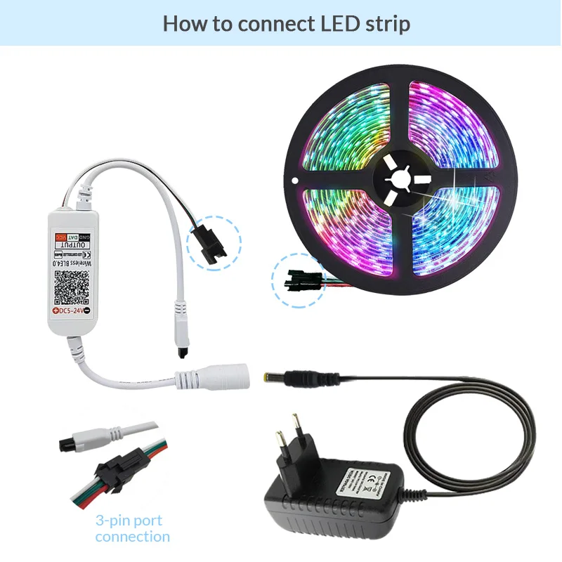 Цветная (RGB) IC Светодиодные ленты светильник контроллер Bluetooth адаптер