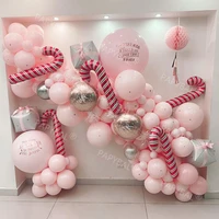 94pcs latex balloons set merry christmas diy arch pink garland silver chrome baloon foil globos decorations new year xmas gifts