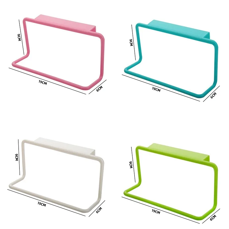

1/5pcs Plastic Towel Holder Hanging Rack Multifunction Cupboard Cabinet Door Back Kitchen Accessories Home Storage Organizer