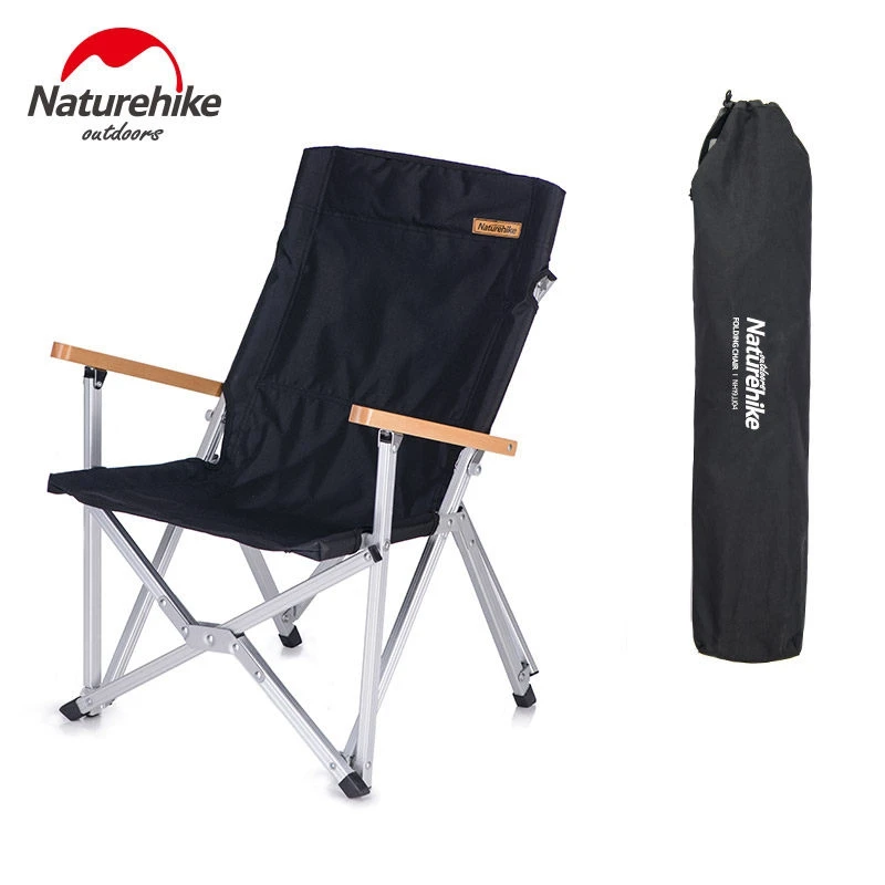 Складной стул Naturehike NH19JJ004 прочный портативный для кемпинга походов спинка из