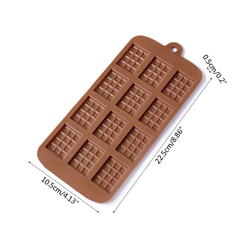 

5pc/set 12 Cavity Silicone Waffle Mold Maker Cake Cookie Chocolate Pan Baking Mould Nonstick Bakeware Tool