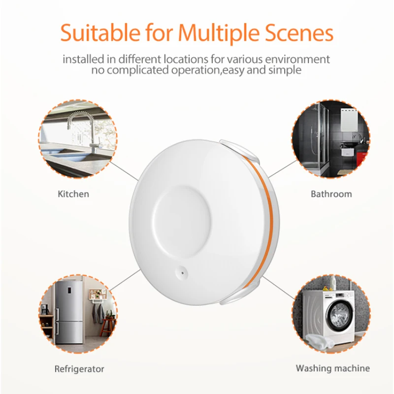 

ZigBee Overflow Intelligent Detector APP Remote Control Alarm Notifications Smart Valve Water Sensor For Homes, Apartments