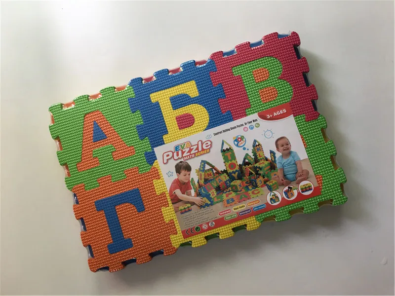 36 шт./лот детский пенопластовый коврик игрушки русский алфавит цифры мягкий пол