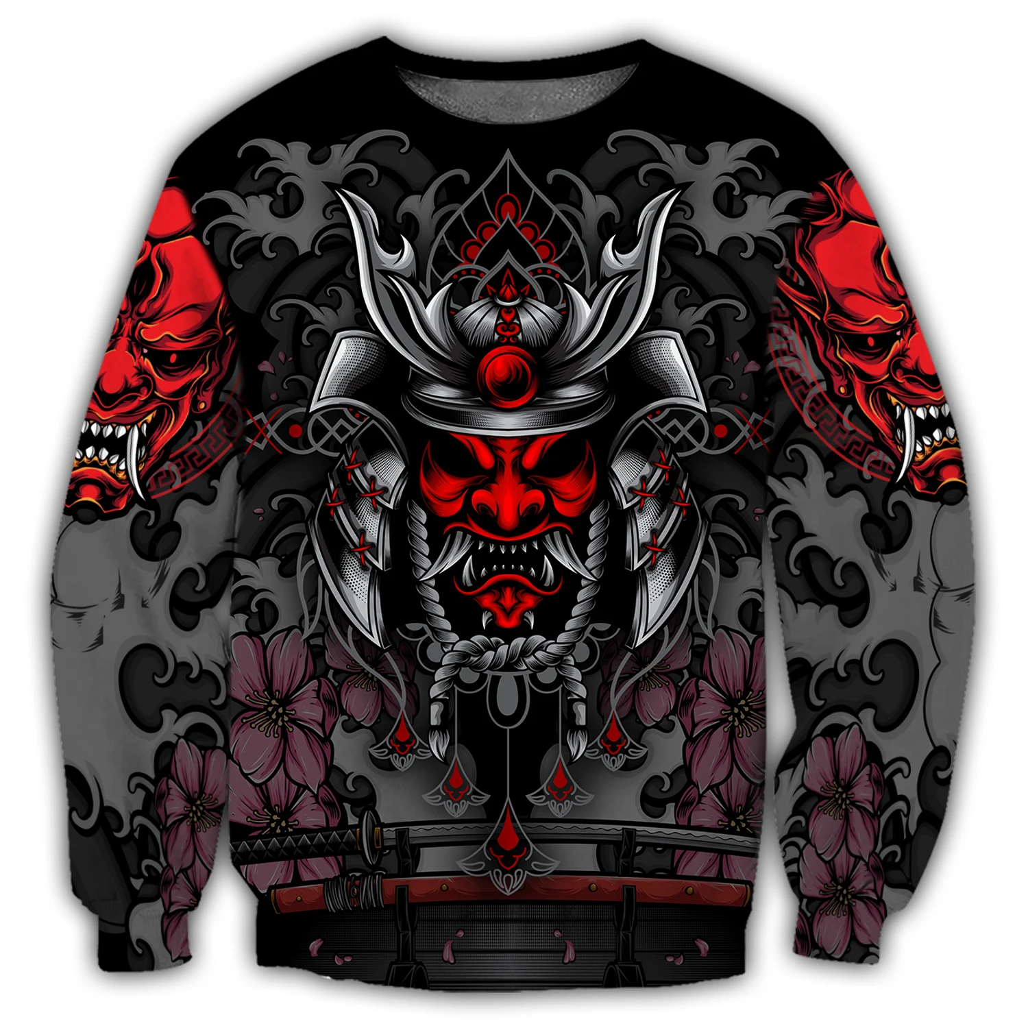 Осенняя модная мужская Толстовка Dark Plstar Samurai Oni с 3D рисунком капюшоном унисекс