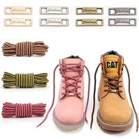 1pair striped double color shoelaces outdoor sneakers shoe laces martin cotton tooling boots shoelace white shoes lace strings