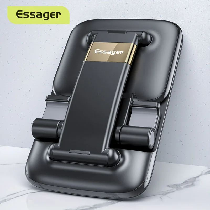 essager foldable desk phone holder stand for iphone 12 ipad xiaomi adjustable gravity metal table desktop cell smartphone stand free global shipping