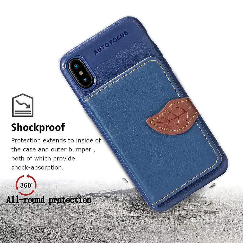 FQYANG Leaf PU кожаный чехол-бумажник для телефона IPHONE X 6S 6 8 7 XS XR MAX мягкий чехол с