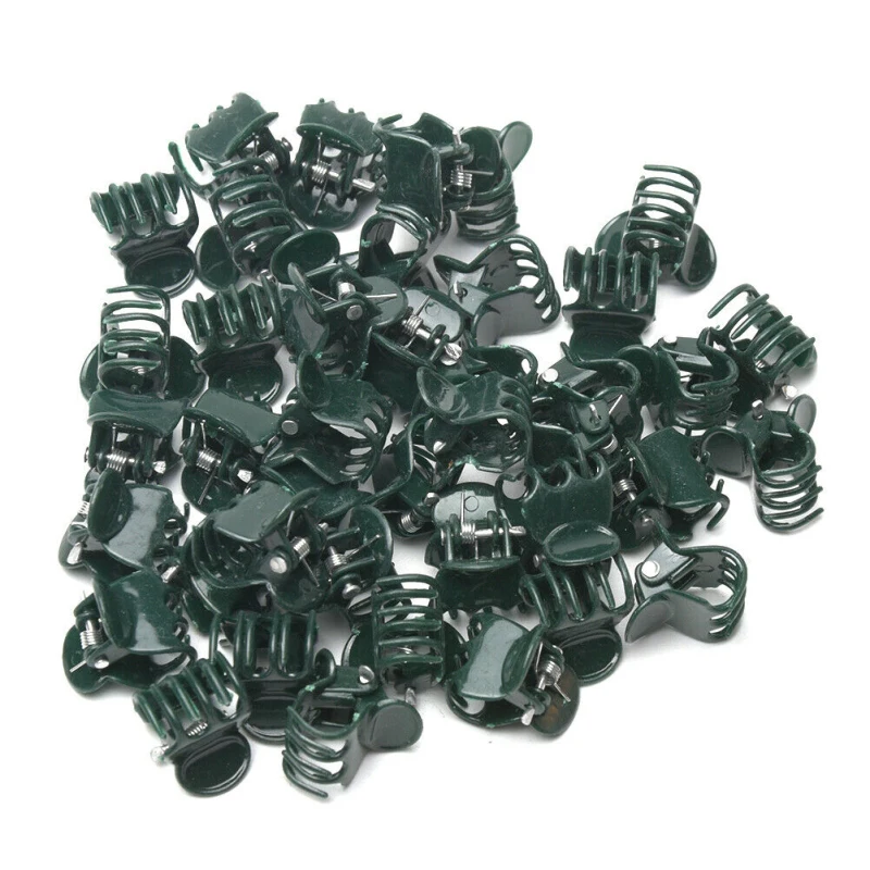 

100Pcs Plant Fix Clips Orchid Stem Vine Support Flowers Tied Branch Clamping Plastic Plant Support Clips Clamps Greenhouse Clip