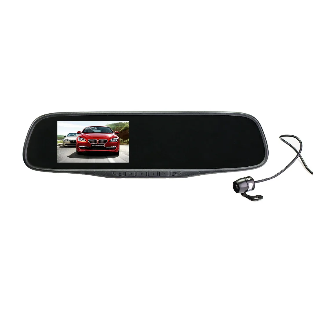 DVR Digital Video Recorder-Mirror Full HD 140 ° with Rear View Camera 720 X480 G-sensor IPS-4.3" SilverStone F1 NTK-351 DUO |