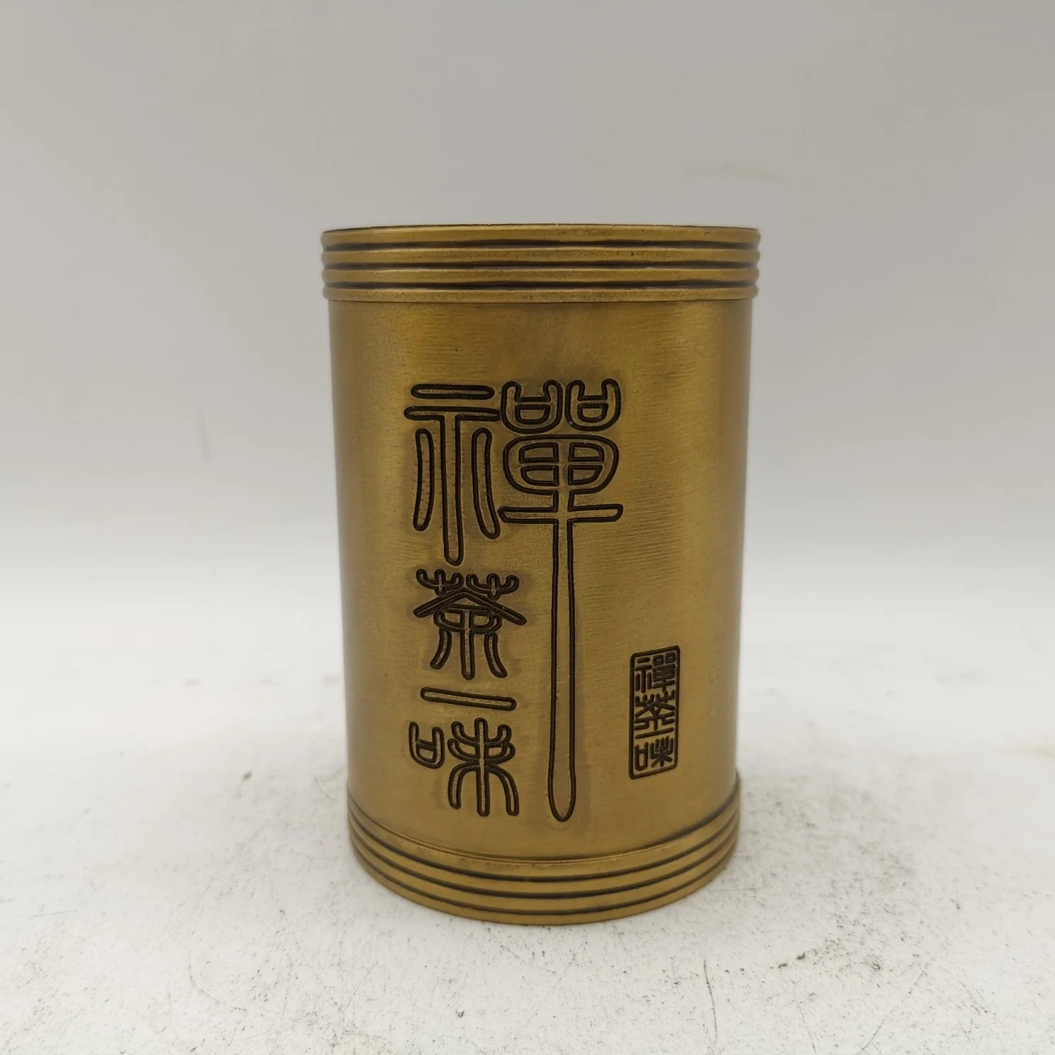 Китайская старая латунная чайная кастрюля coppre ручной работы