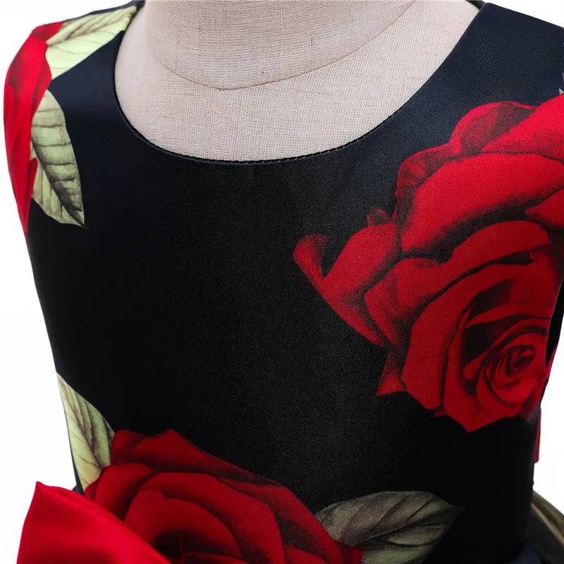 Детское праздничное платье для девочек с цветочным принтом | Детская одежда и