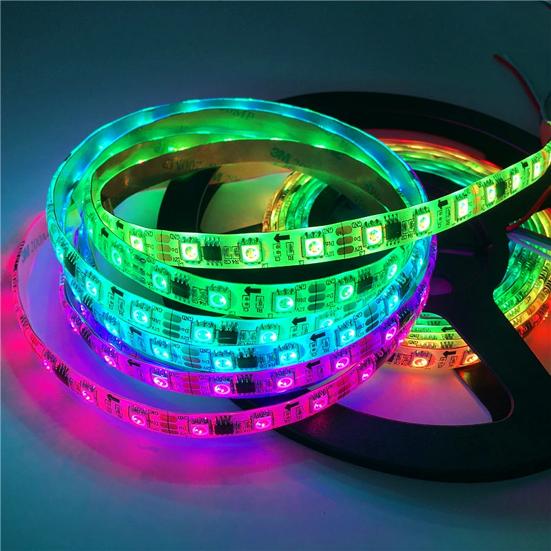 5 м WS2811 5050 SMD RGB полосы света адресуемые 30 60 светодиодный s/m пиксели
