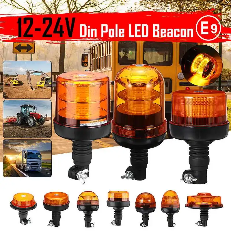 

LED 4 Modes Flashing Warning Beacon Light 24W Rotating Emergency Strobe Light Traffice Signal Lamp for Tractor Truck School Bus