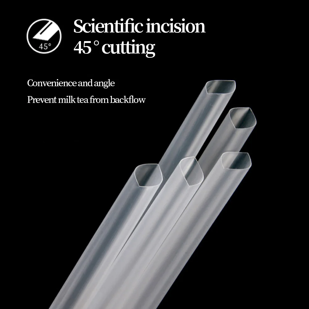 50 шт./лот белые черные Большие широкие питьевые соломинки одноразовые гибкие для