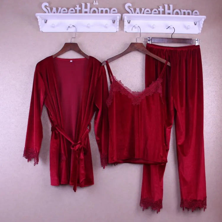 Розовая ночная рубашка комплект кимоно халат женская сексуальная банная зимний