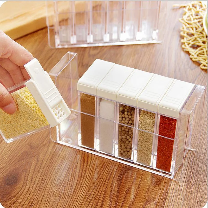 Кухонные принадлежности прозрачная пластиковая приправа коробка Бутылка соль MSG