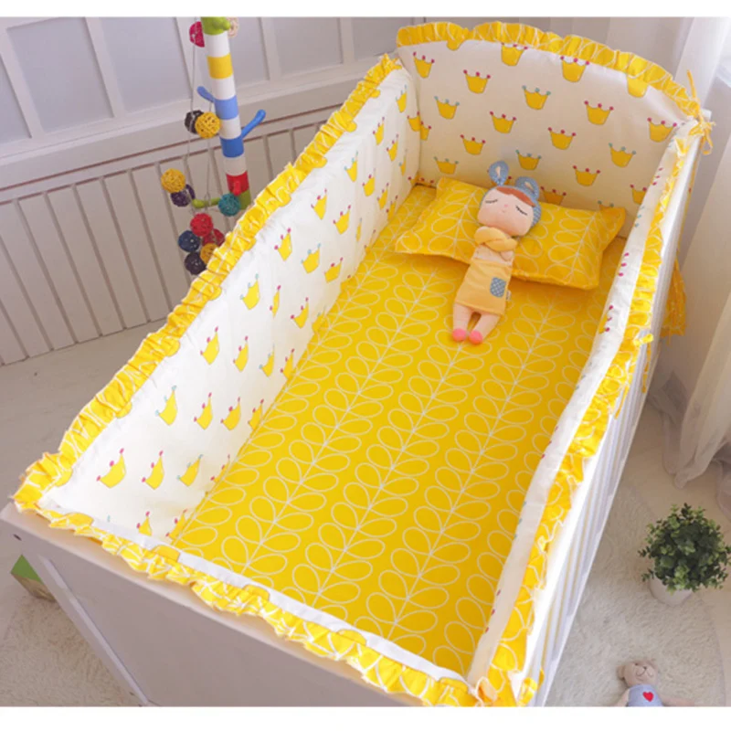 Комплект постельного белья для младенцев хлопок детская кроватка 4 шт. с принтом 5