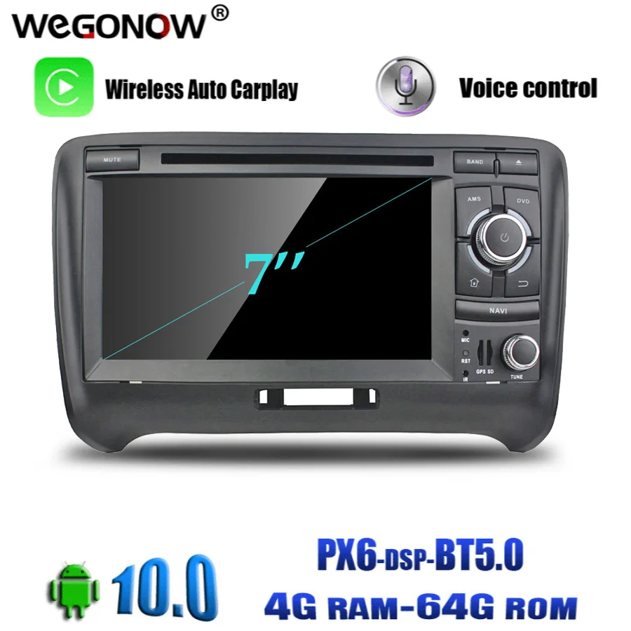 Автомобильный DVD плеер DSP Android 10 8 ядер 4 Гб ОЗУ 64 ПЗУ Wi Fi 4G Bluetooth 5 0 RDS радио GPS